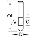 Trend Tools S48/39X1/4STC Economy Trimmer 6.3Mm Diameter 10Mm Length
