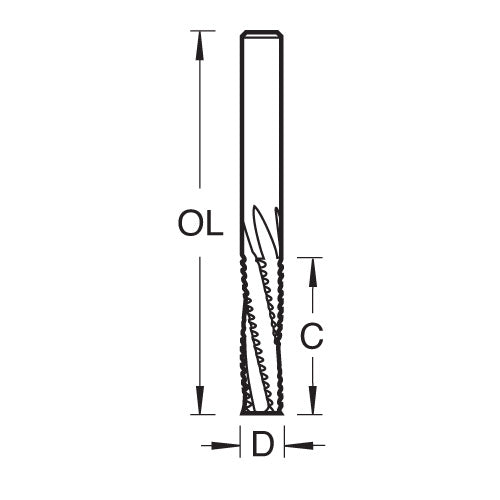 Trend Tools S49/32X1/2STC Roughing 12.7X42Mm Phenolic Downcut