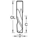 Trend Tools S57/01X1/4STC Spiral Up-Down Cutter 6.35Mm Diameter