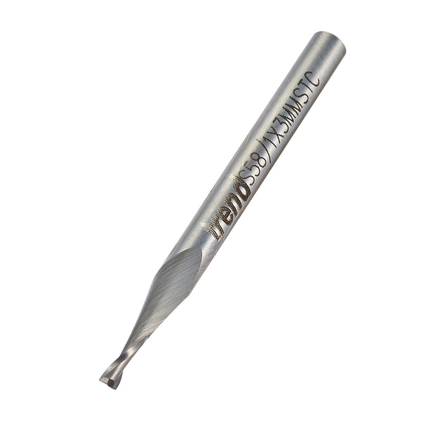 Trend Tools S58/1X3MMSTC Mini Spiral Up-Cut Cutter 1.5Mm Diameter