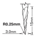 Trend Tools S66/1X4MMSTC Mini R0.25Mm Conical Radius Wood/Abs/Acrylic 4025C150