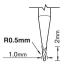 Trend Tools S66/4X4MMSTC Mini R0.5Mm Ball Nose Abs/Acrylic 4050A020