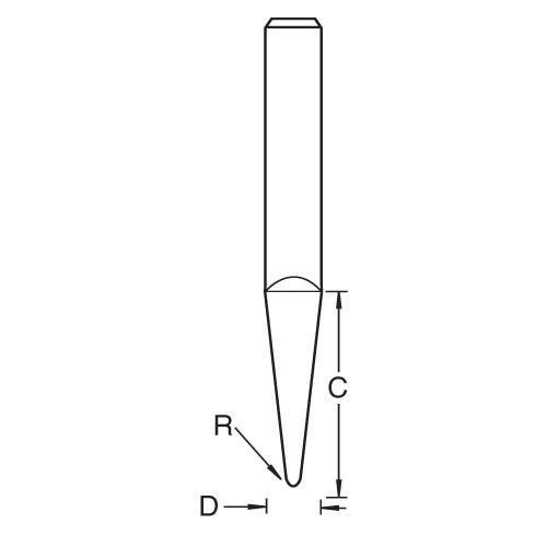 Trend Tools S66/5X4MMSTC Mini R0.5Mm Half Conical Wood 4050E150