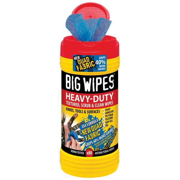 Big Wipes 2420 Heavy Duty Antibacterial Cleaning Wipes (Pack of 80)