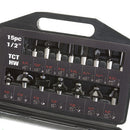 Trend Tools SET/SS9X1/2TC Trend 15 Piece 1/2In Shank Tct Router Cutter Set - Ideal Starter / Entry Level Set For Heavy 1/2In Collet Routers