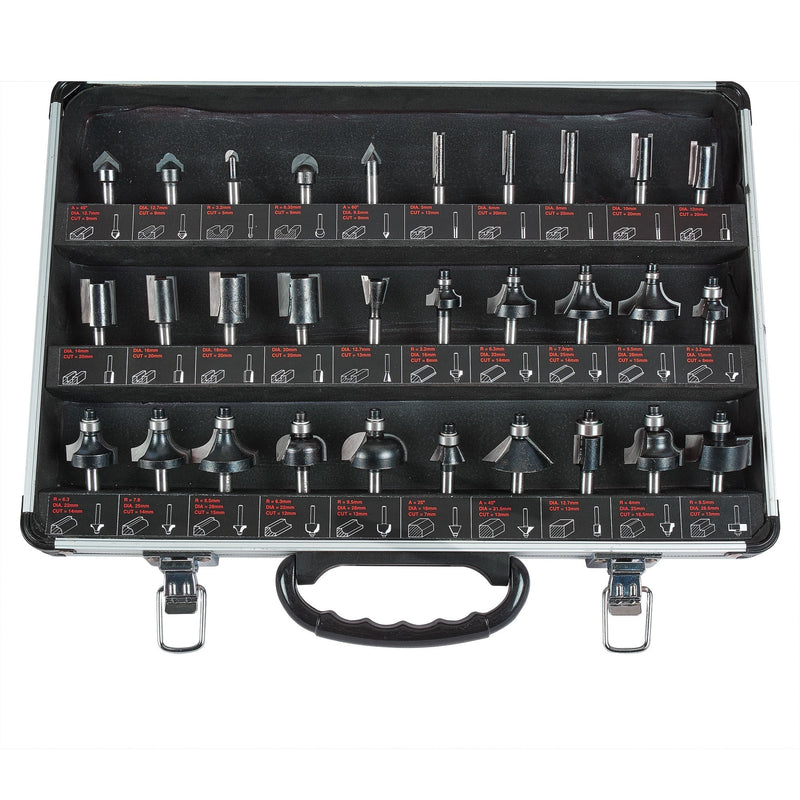 Trend Tools SET/SS31X1/4TC Trend 30 Piece 1/4In Shank Tct Router Cutter Set - Affordable, Comprehensive Range Of Popular And Useful Profiles.