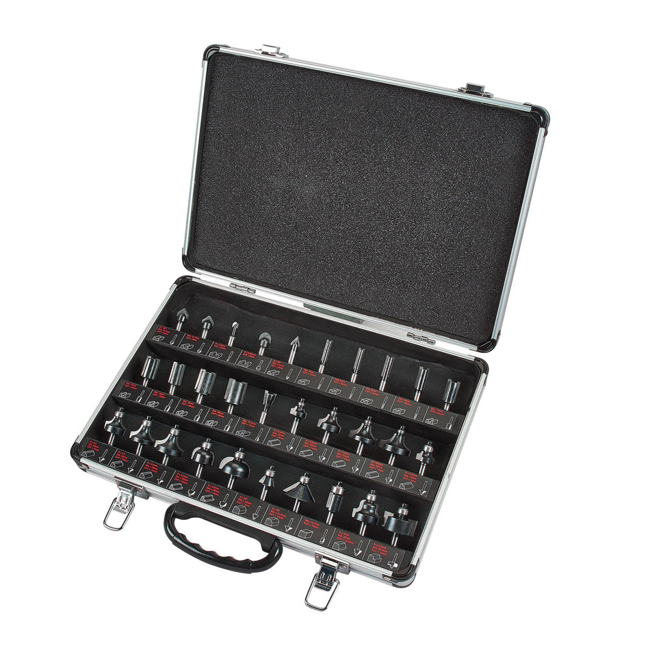 Trend Tools SET/SS31X1/4TC Trend 30 Piece 1/4In Shank Tct Router Cutter Set - Affordable, Comprehensive Range Of Popular And Useful Profiles.