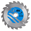 OX Tools OX-TCTW-1602020 Wood Cutting Circular Saw Blade 160/20mm, 20 Teeth ATB