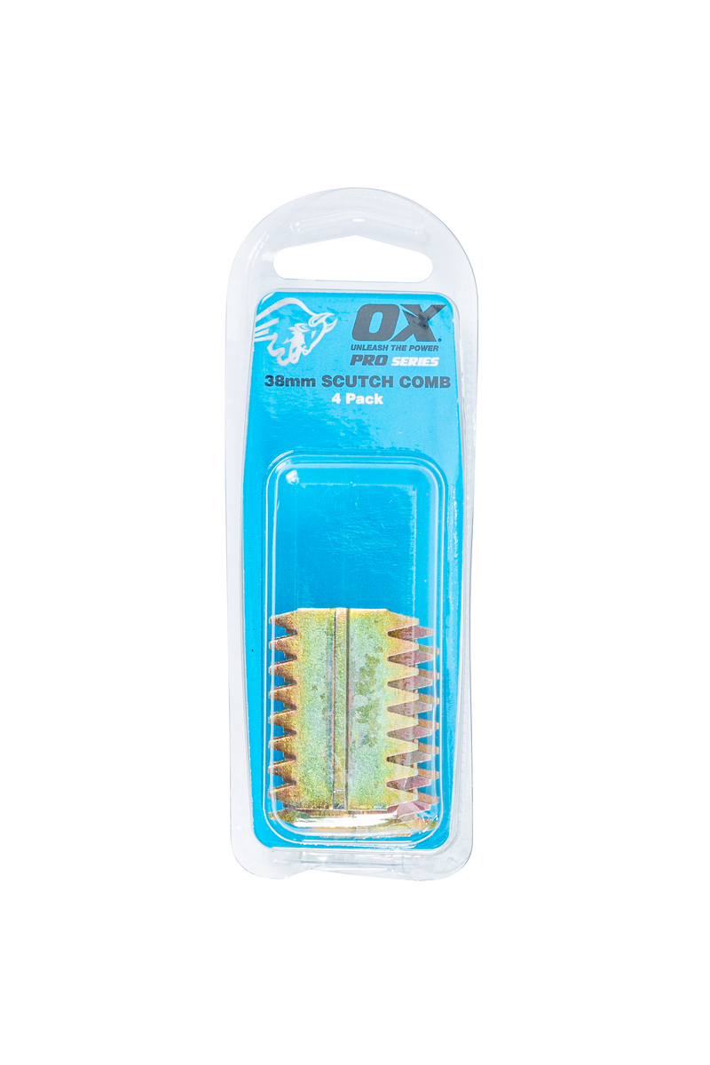 OX Tools OX-P080738 Pro 38mm Scutch Combs - 4 pack