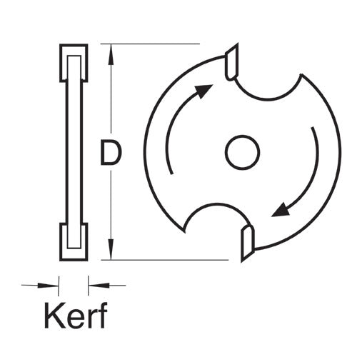 Trend Tools SL/AA Slotter 1.5Mm Kerf 1/4 Bore