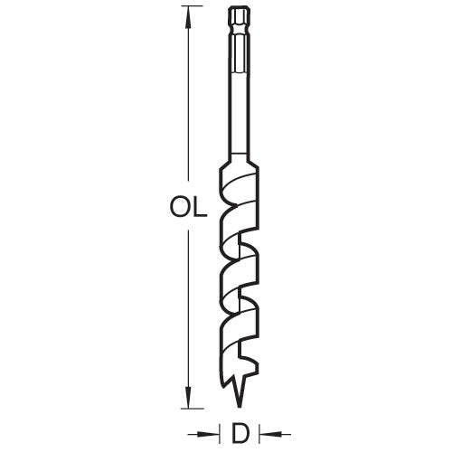 Trend Tools SNAP/AB/12 Trend Snappy Auger Bit 12Mm X 155Mm