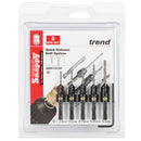 Trend Tools SNAP/CS/SET Trend Snappy 5 Piece Countersink Set - Makes Pilot Holes And Countersinks In One Go For Faster, Professional Finishes. For No4 To No12 Gauge Screws