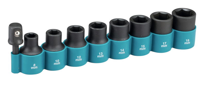 Makita B-54645 Impact Socket Set, 1/2", 9 pcs