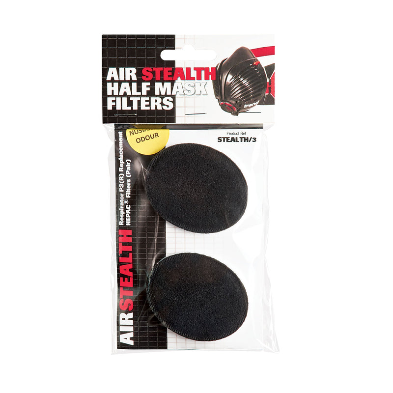 Trend Tools STEALTH/3 Trend Air Stealth Respiratory Mask Replacement Set Of Charcoal Filters.
