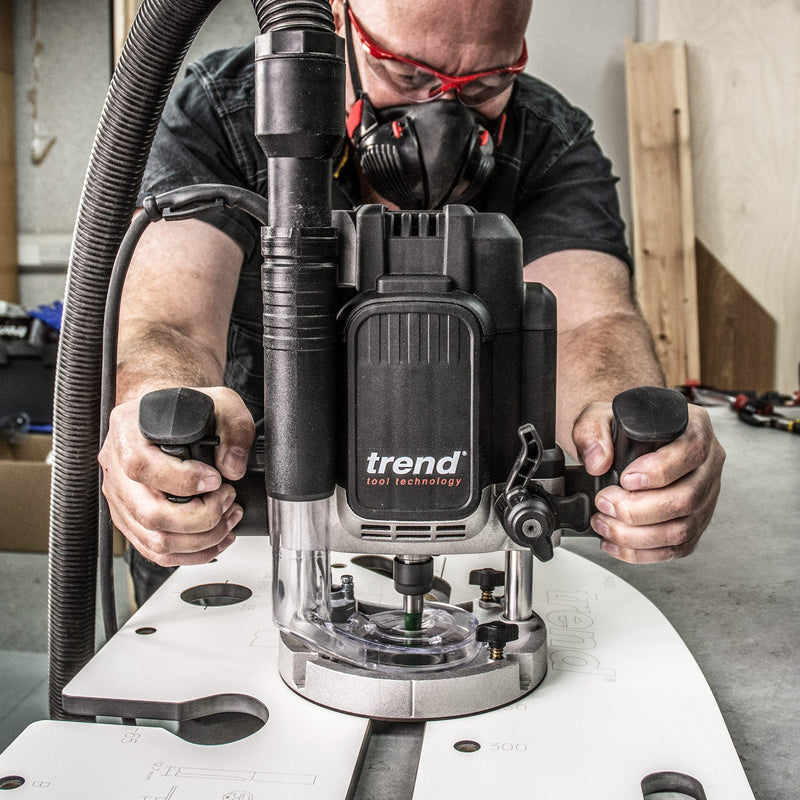 Trend Tools T12ELK 2100W 1/2" Variable Speed Plunge Router 110V 32A Uk