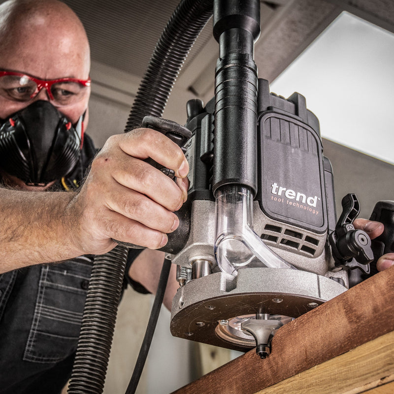 Trend Tools T12ELK 2100W 1/2" Variable Speed Plunge Router 110V 32A Uk