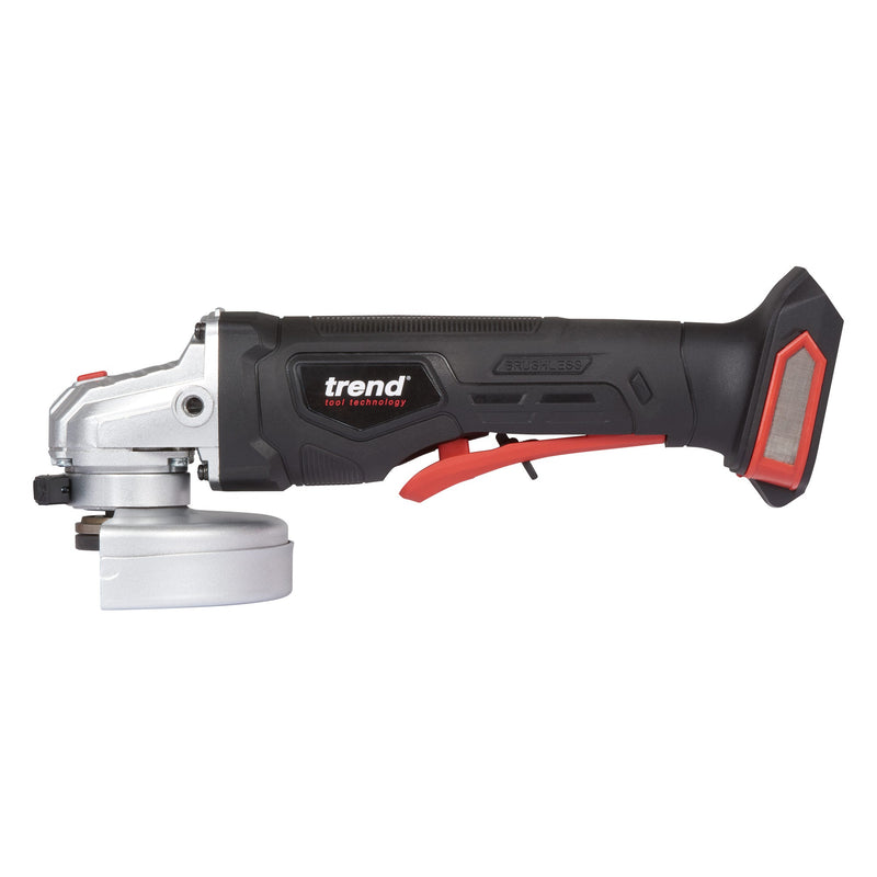 Trend Tools T18S/AG115B T18S 18V Brushless 115Mm Angle Grinder (Bare Tool) - Uk & Irl Sale Only