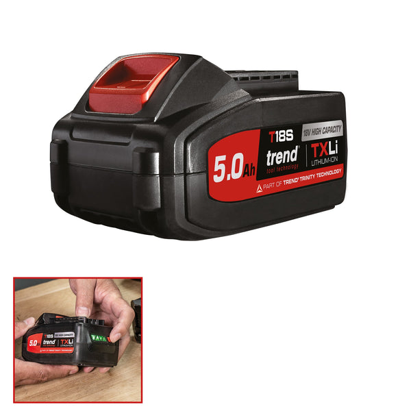 Trend Tools T18S/BA5A T18S 18V 5Ah Txli Battery - Uk & Irl Sale Only