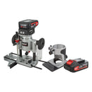 Trend Tools T18S/R14P2 Cordless ?Ó Dual-Base Trim & Plunge Router (2X 4Ah) 18V Uk& Ireland Only