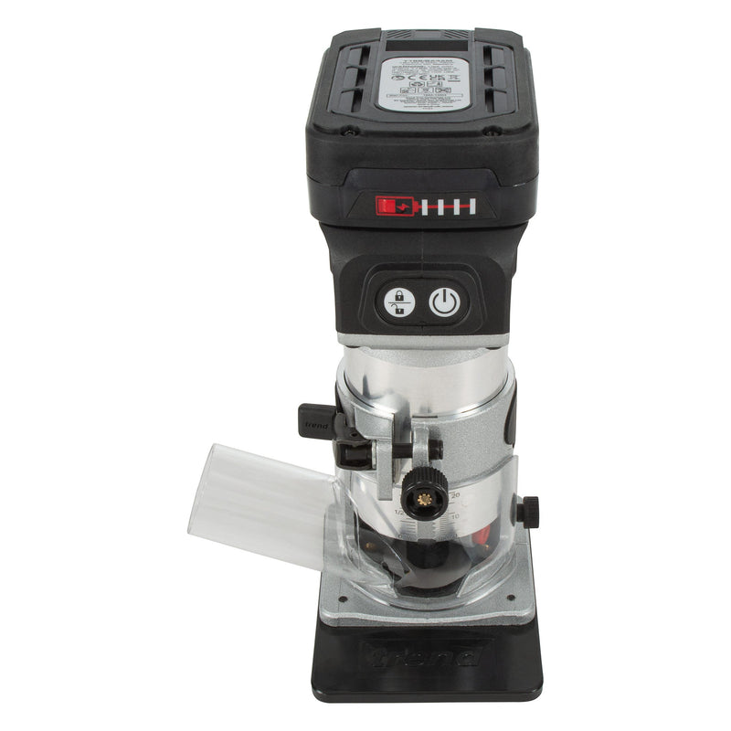 Trend Tools T18S/R14P2 Cordless ?Ó Dual-Base Trim & Plunge Router (2X 4Ah) 18V Uk& Ireland Only