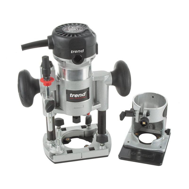 Trend Tools T1EPS/EURO 710W 8Mm Dual-Base Trim & Plunge Router 230V Eu