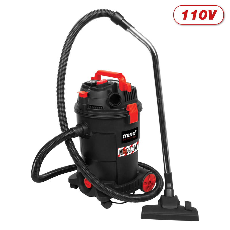 Trend Tools T33AL 800W Wet & Dry M-Class Dust Extractor 110V 16A Uk & Ireland Only