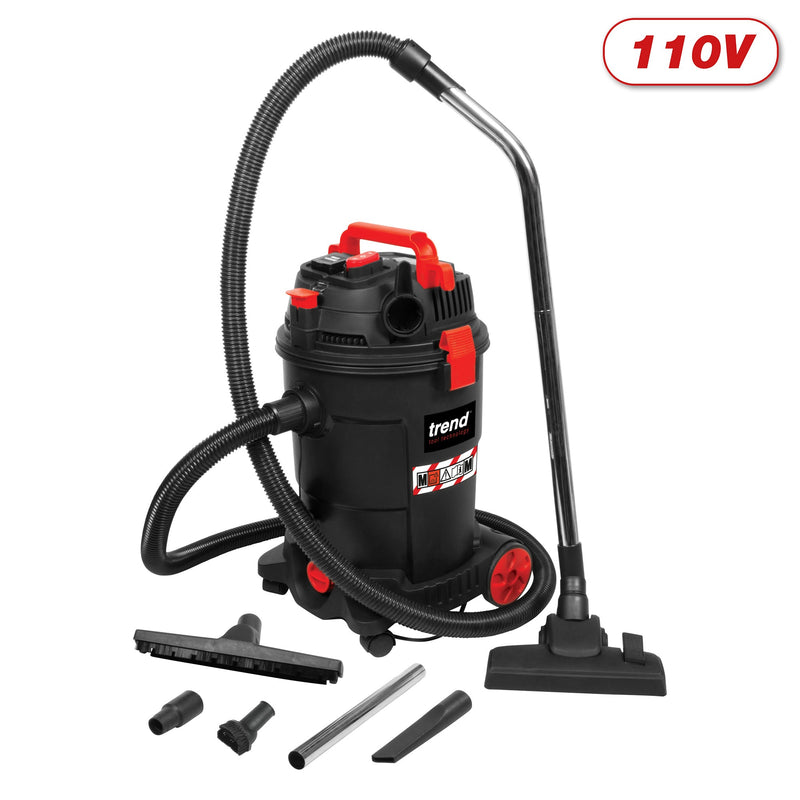 Trend Tools T33AL 800W Wet & Dry M-Class Dust Extractor 110V 16A Uk & Ireland Only