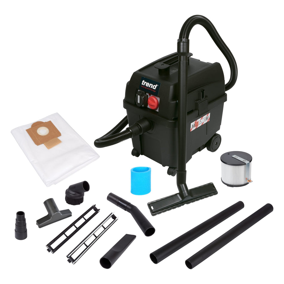 Trend Tools T35A 1400W Wet & Dry M-Class Dust Extractor 240V Uk & Ireland Only