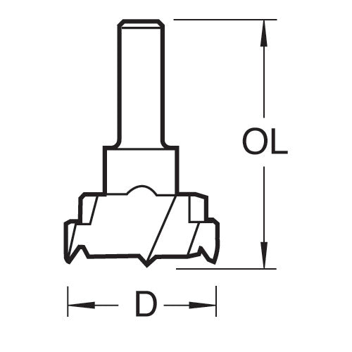 Trend Tools T420/35X8MMWS Cylindrical Boring Bit 35Mm Ws