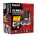Trend Tools T5EB/MK2 1000W 1/4 Inch Variable Speed Plunge Router 240V Uk & Ireland Only
