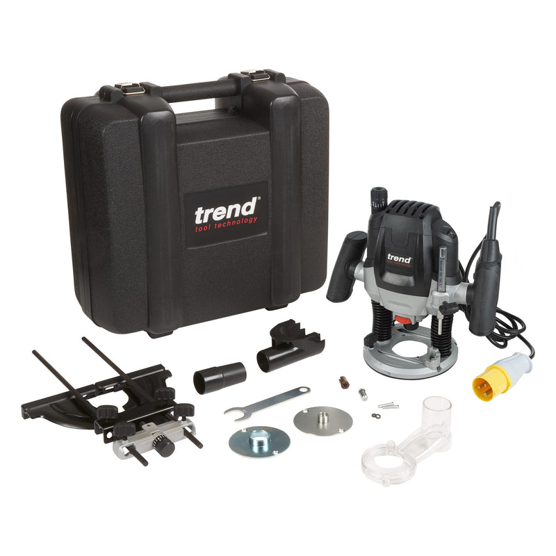 Trend Tools T7ELK 1750W 1/2 Inch Variable Speed Plunge Router 110V 16A Uk & Ireland Only