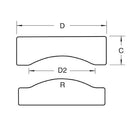 Trend Tools TEMP/PD/R/D Template Panel Door Set Rad 264Mm