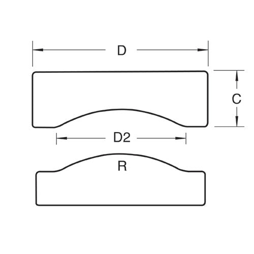 Trend Tools TEMP/PD/R/D Template Panel Door Set Rad 264Mm
