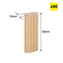 Trend Tools TEN/10X50/50 10 X 50Mm Beechwood Loose Tenons, 50 Pack