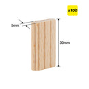 Trend Tools TEN/5X30/100 5 X 30Mm Beechwood Loose Tenons, 100 Pack