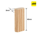 Trend Tools TEN/8X40/50 8 X 40Mm Beechwood Loose Tenons, 50 Pack