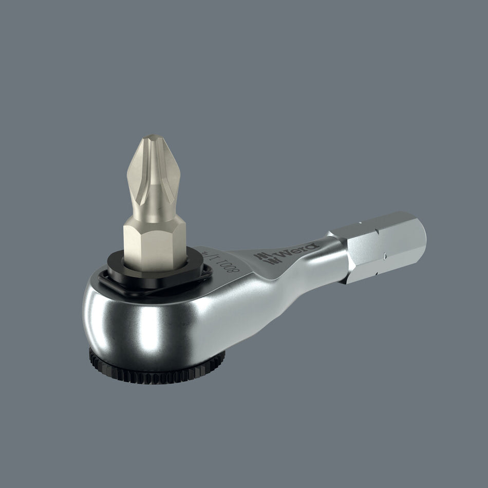 Wera 05003662001 8011 Zyklop Mini 4 Bit ratchet, 1/4"