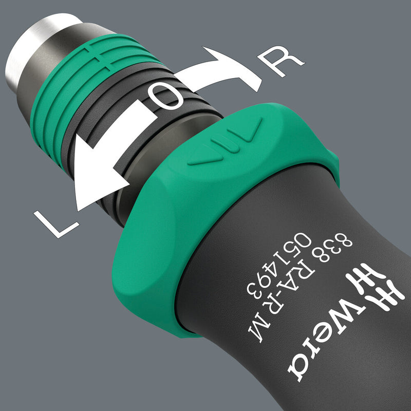 Wera 05051061001 Kraftform Kompakt 838 RA-R M Set 1, 15 pieces
