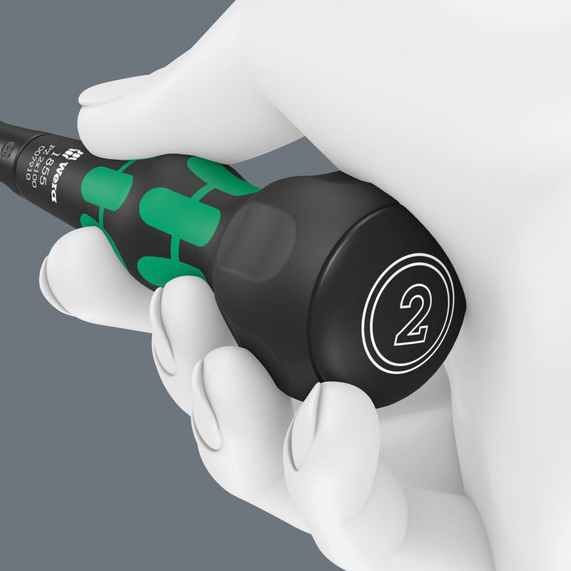 Wera 05007910001 1855 PZ Kraftform Ball-Grip Pozidriv-head screwdriver, PZ 2 x 100 mm