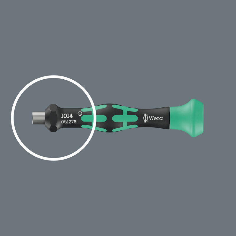 Wera 05051278001 1014 Kraftform Micro Bitholding screwdriver, 4 x 80 mm, 4mm Hexagon Drive