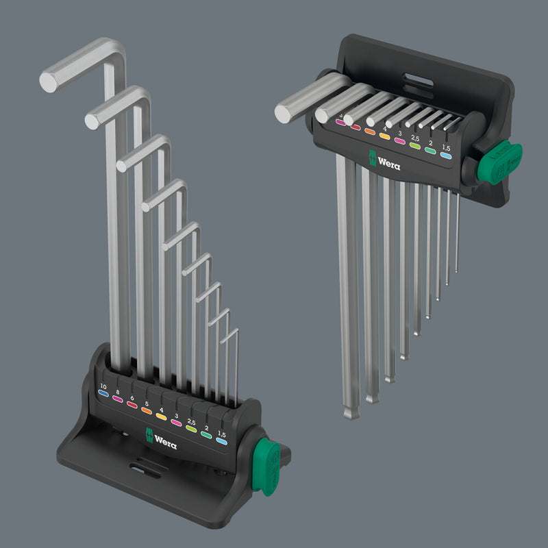 Wera 05022102001 950/9 Hex-Plus 8 L-key set, metric, chrome-plated, 9 pieces