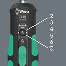 Wera 05075815001 7515 Kraftform Safe-Torque Speed Torque screwdriver, 2-6 Nm, 1/4" x 2.0 Nm x 3.0 Nm x 4.0 Nm x 5.0 Nm x 6.0 Nm x 147.5 mm