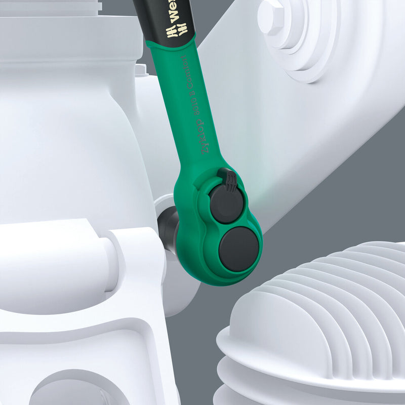 Wera 05005540001 8010 B Zyklop Comfort Ratchet, with reversing lever, with 3/8" drive, 3/8" x 230 mm