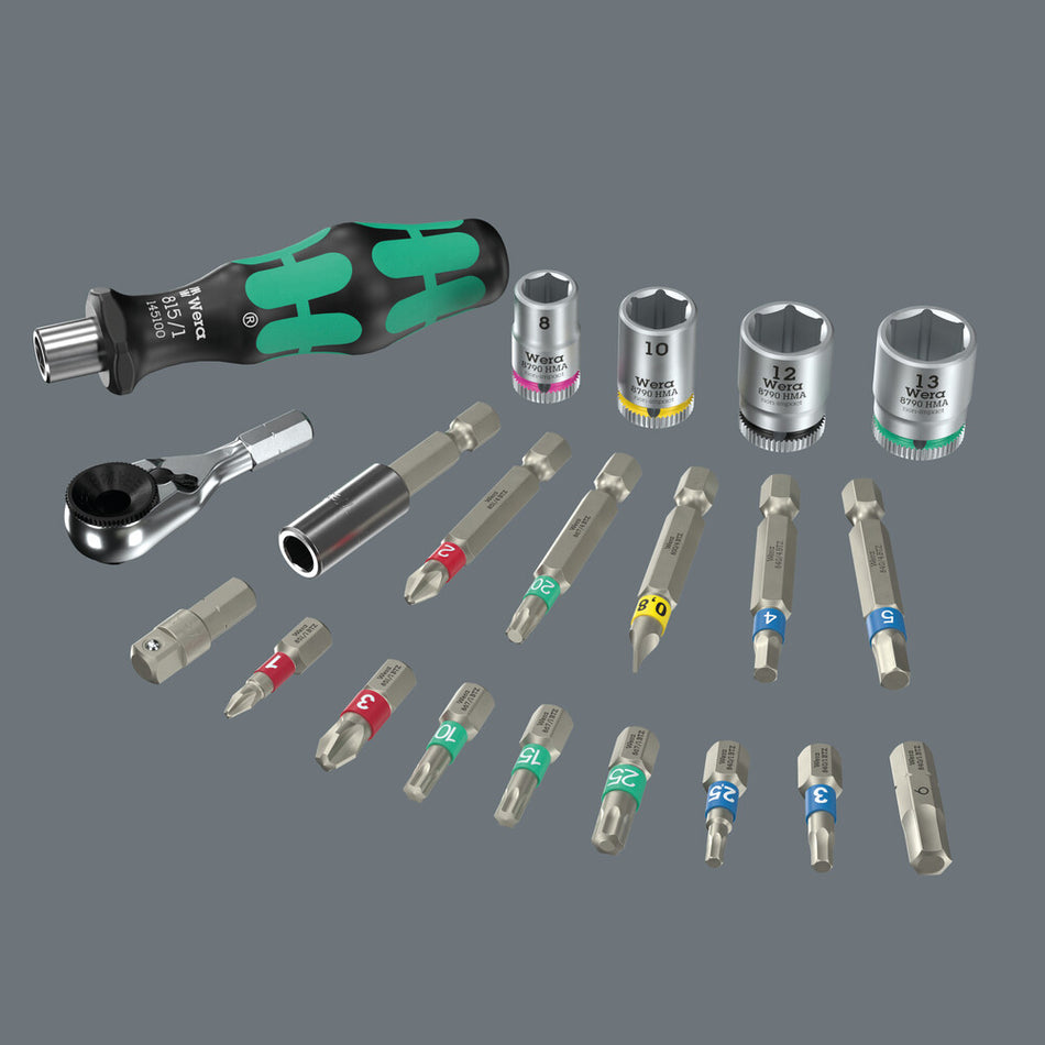 Wera 05049030001 Tool-Check Modular Motorcycle 1, 21 pieces