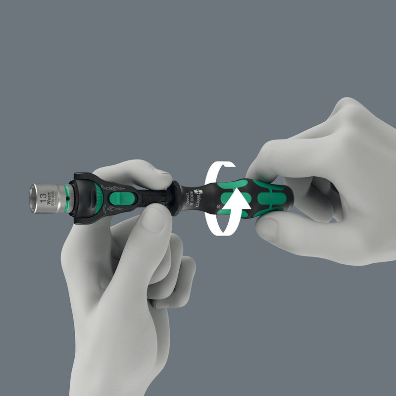 Wera 05135880001 8000 A Black Edition Zyklop Speed Ratchet with 1/4" drive