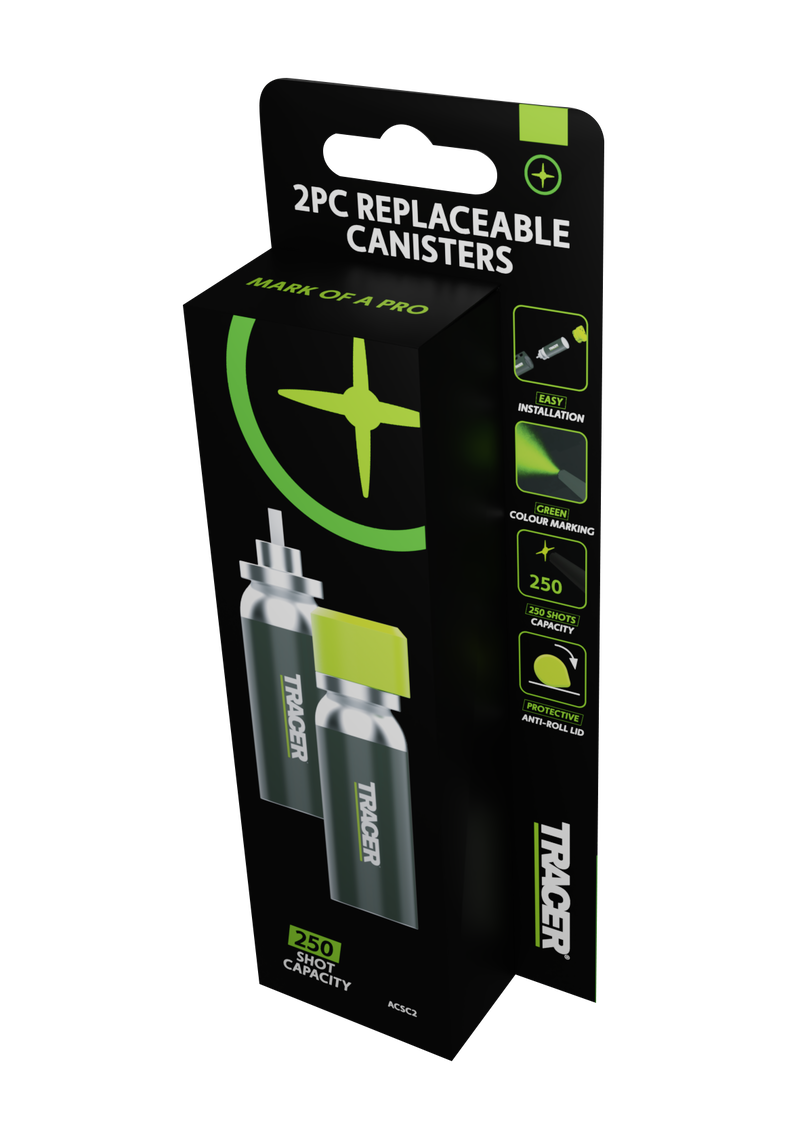 TRACER ACSC2 TRUESHOT Replacement Canister - 2pk