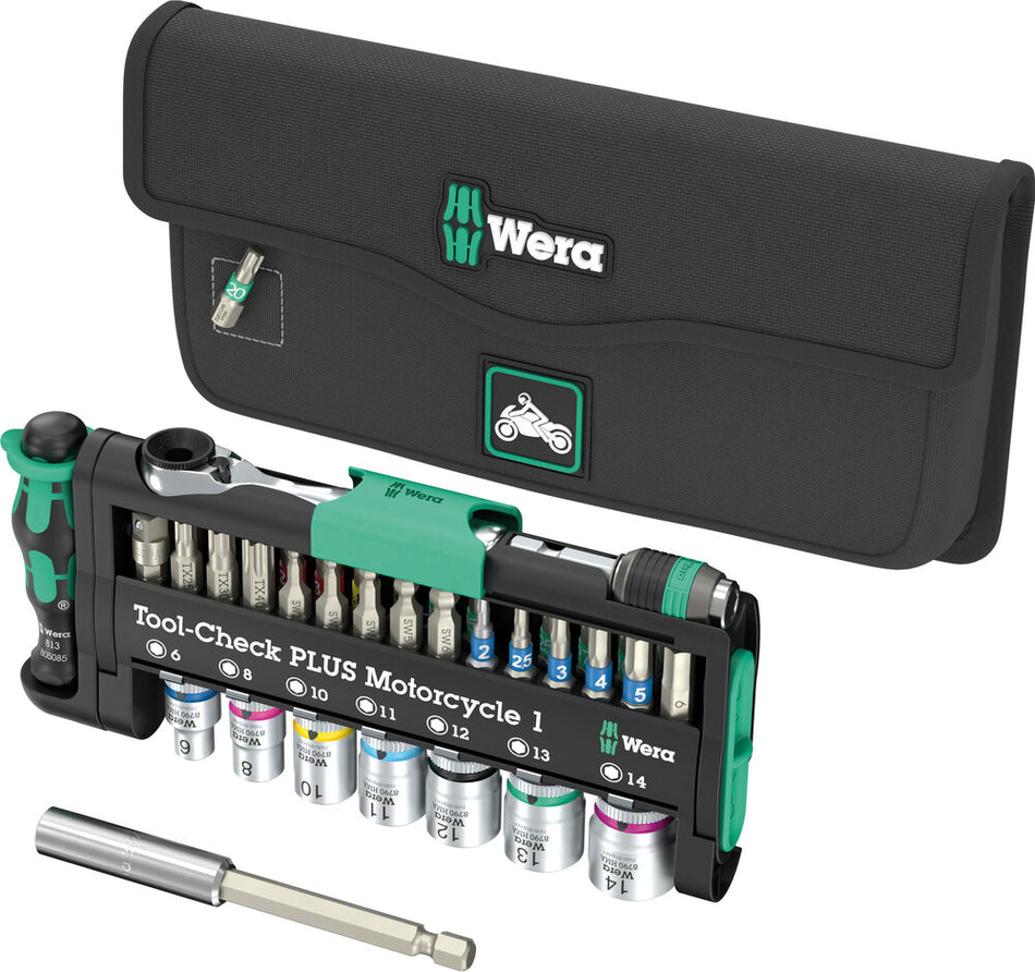 Wera 05049035001 Tool-Check PLUS Motorcycle 1, 40 pieces