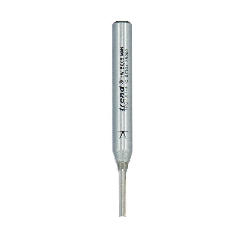 Trend Tools TR01X1/4TC Two Flute Cutter 3.2Mm Diameter