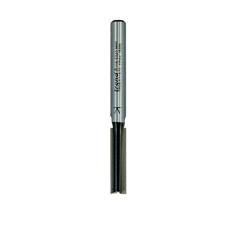 Trend Tools TR06X1/4TC Two Flute Cutter 6.35Mm Diameter