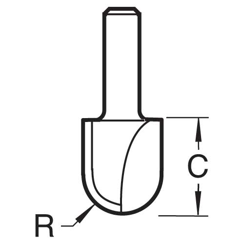 Trend Tools TR21X1/4TC Radius 5Mm Radius And 18Mm Diameter